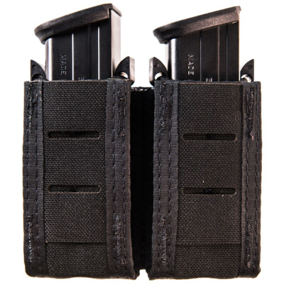 High Speed Gear Duty Double Pistol TACO Belt/MOLLE Magazine Pouch Cordura Black