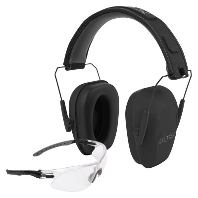 Allen ULTRX Shield Ear & Eye Protection Combo, Midnight Gray