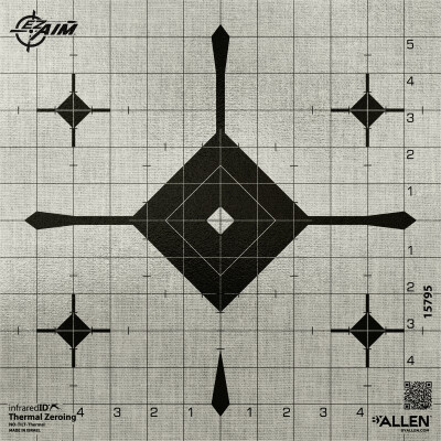 Allen EZ Aim Thermal ID Grid Bullseye Target 12"x12"