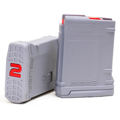 Amend2 Mod-2 DPMS LR-308/SR-25 10 Round Magazine .308 Winchester Anti-tilt Super Follower Stainless Steel Spring Polymer Gray