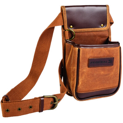 Federal Premium Shotgun Shell Pouch Waxed Canvas Tan