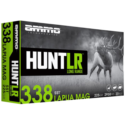 Ammo Inc Hunt LR .338 Lapua Magnum Ammunition 20 Rounds SST 225 Grain