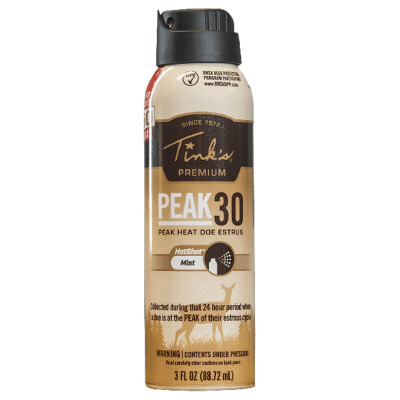 Tink's PEAK30 Premium Doe Estrus Hot Shot Mist 3 oz.