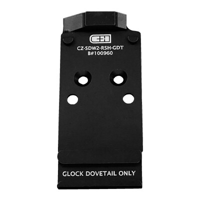 C&H Precision V4 MIL/LEO Optic Plate for CZ Shadow 2 and Trijicon RMR with Rear Sight Dovetail