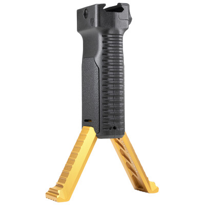 Strike Industries Picatinny Bipod Grip with Aluminum Legs Gold