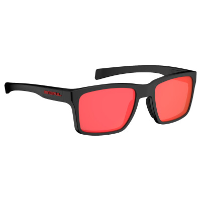 Magpul Rider Eyewear Polarized Gray/Red Lens Black Frame