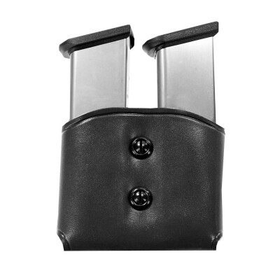 Galco DMC Double Mag Carrier for Doublestack 9mm 40S&W, Black Leather