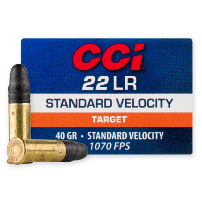 CCI Standard Velocity .22 LR Ammunition 5000 Rounds LRN 40 Grains