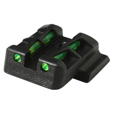 HiViz LiteWave Fiber Optic Rear Sight S&W M&P Shield Series Pistols Metal Housing Black Finish