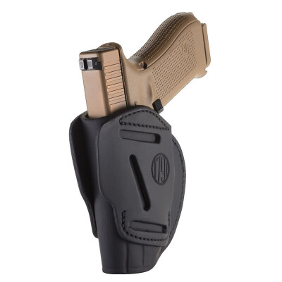 1791 Gunleather 3WH 3 Way Multi-Fit OWB Concealment Holster for Full Size/Compact Semi Auto Models Ambidextrous Draw Leather Stealth Black