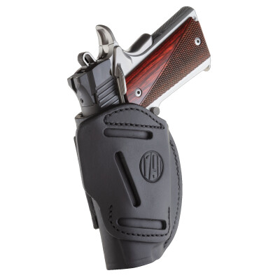 1791 Gunleather 4 Way WH-1 Multi-Fit IWB/OWB Concealment Holster for 3"/4" 1911 Semi Auto Models Right Hand Draw Leather Stealth Black