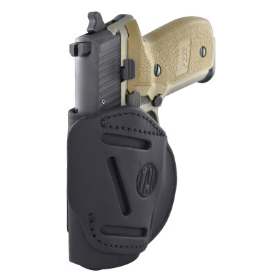 1791 Gunleather 4 Way WH-4 Multi-Fit IWB/OWB Concealment Holster for Sub Compact/Compact Semi Auto Models Right Hand Draw Leather Stealth Black