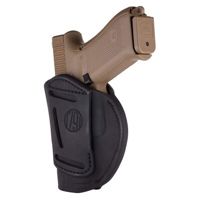 1791 Gunleather 4 Way WH-5 Multi-Fit IWB/OWB Concealment Holster for Full Size/Compact Semi Auto Models Right Hand Draw Leather Stealth Black