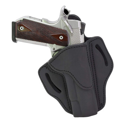 1791 Gunleather Open Top Multi-Fit OWB Belt Holster for Full Size 1911 Semi Auto Models Right Hand Draw Leather Black