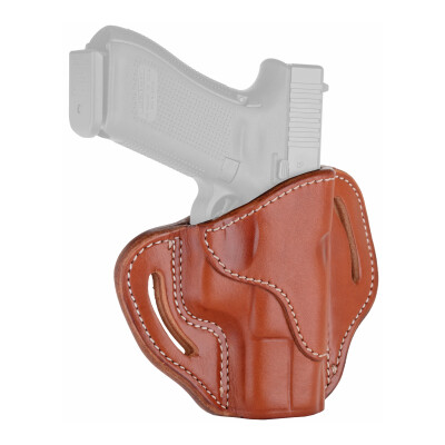 1791 Gunleather Open Top Multi-Fit 2.3 OWB Belt Holster for Full Size Semi Auto Models Right Hand Draw Leather Classic Brown