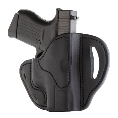 1791 Gunleather Open Top Multi-Fit OWB Belt Holster for Sub Compact Semi Auto Models Right Hand Draw Leather Black