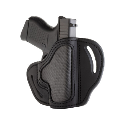 1791 Gunleather Project Stealth CF-BHC Multi-Fit OWB Belt Holster for Sub-Compact/Pocket Semi Auto Models Right Hand Draw Carbon Fiber/Leather Black