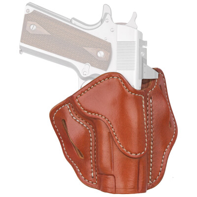 1791 Gunleather Optic Ready Open Top Multi-Fit 1S OWB Belt Holster for Compact 1911 Semi Auto Models Right Hand Draw Leather Classic Brown