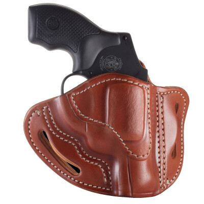 1791 Gunleather RVH-1 OWB Belt Holster for J-Frame Revolvers Right Hand Draw Leather Classic Brown