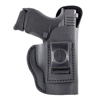 1791 Gunleather Smooth SCH-3 Multi-Fit IWB Concealment Holster for Sub-Compact Slim Semi Auto Pistols Right Hand Draw Leather Black