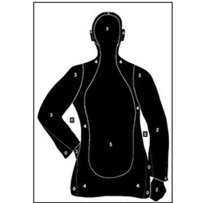 Action Target B-21 Qualification Target 23" x 35" Paper Black 100 Pack
