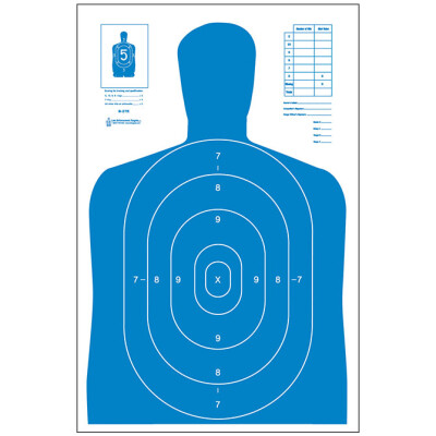 Action Target B-27E Economy Target 23" x 35" Paper Blue 100 Pack
