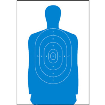 Action Target B-27E Standard Target 23" x 45" Paper Blue 100 Pack