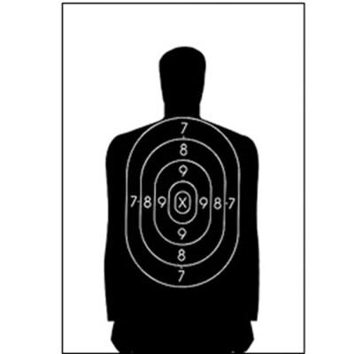 Action Target B-29 Qualification Target 11.5" x 22" Paper Black 100 Pack