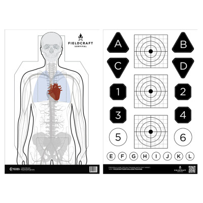 Action Target Fieldcraft Survival Double-Sided Training Target 100 Pack