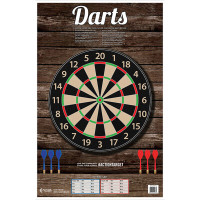 Action Target Dart Board Target 23" x 35" 100 Count