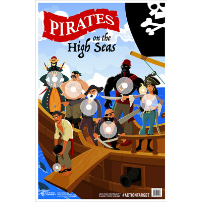 Action Target Pirates Paper Target 23"x35" 100 Count