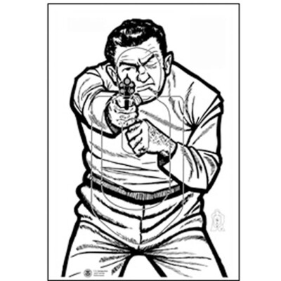 Action Target ICE QT Target (2009 Version) 23" x 35" Ivory Paper Black Print 100 Pack