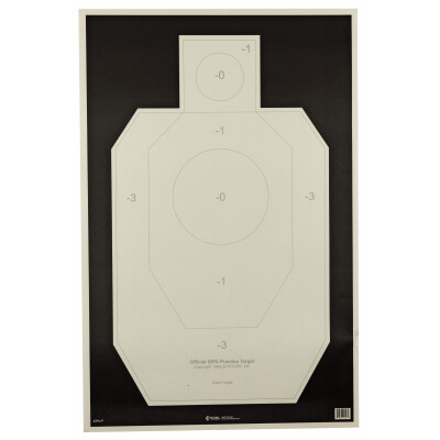 Action Target Official IDPA Paper Practice Target 23" x 35" Ivory/Black 100 Pack