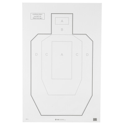 Action Target IPSC/USPSA Paper Target 23"x35" Practice Target Black and Gray 100 Pack
