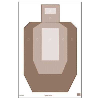 Action Target IPSC Visible Scoring Zone Paper Target 100 Pack