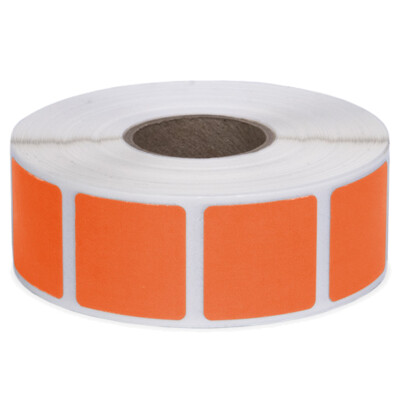 Action Target Square Target Pasters 7/8" Orange 1000 Count Roll