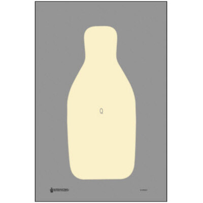 Action Target Standard FBI/DEA Q Target on Manila Target 22.5"x34.5" Paper Target Gray on Ivory 100 Pack