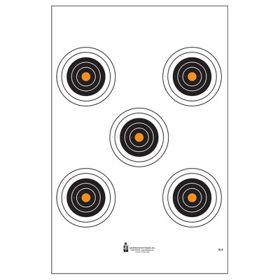 Action Target 5 Bull's-Eye Target Orange Center 100 Pack