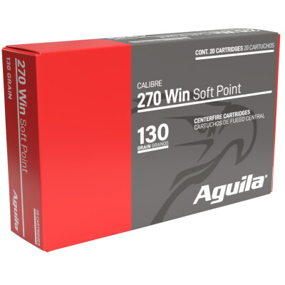 Aguila .270 Winchester Ammunition 20 Rounds SP 130 Grain