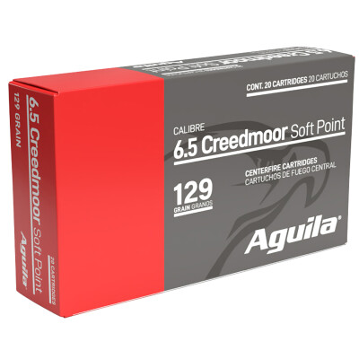 Aguila 6.5 Creedmoor Ammunition 20 Rounds SP 129 Grain