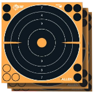 Allen Company EZ Aim Self-Adhesive Splash Bull's-Eye Target 8"x8" 30 Pack Orange and Black