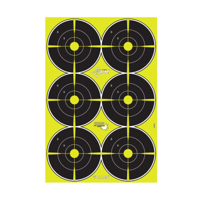 Allen EZ-Aim Non-Adhesive Paper Splash Shooting Targets 6 Spot Bullseyes 8 Pack