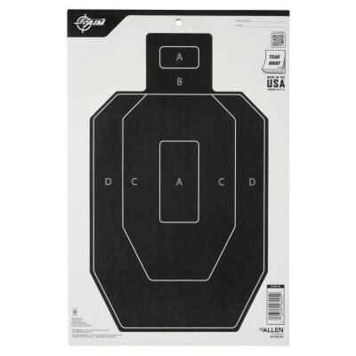 Allen EZ Aim Paper Targets, IPSC Silhouette, 12"x18", 50 Pack