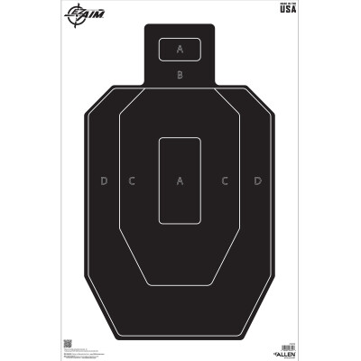 Allen EZ Aim IPSC Silhouette Paper Target 23"x35" 50pk