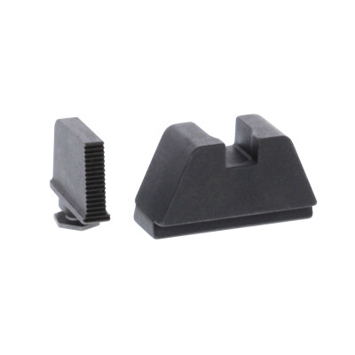 Ameriglo 2XL Tall Sight Set for Glock Black Serrated Front with Flat Black Rear