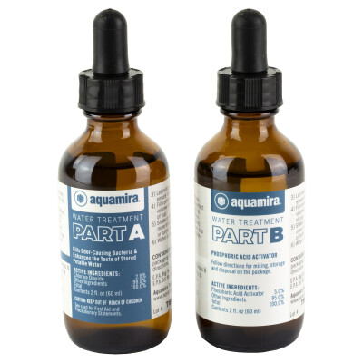 Aquamira Water Treatment 2 oz Glass Bottles w/Droppers, Treats Up to 30 Gallons of Water