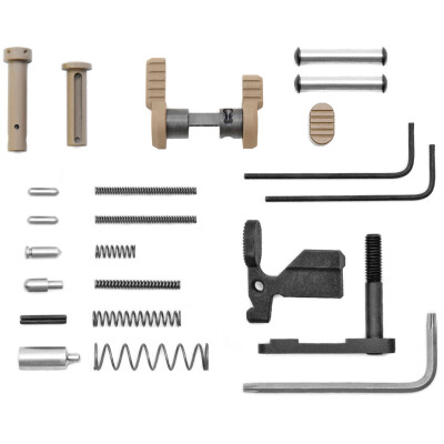 Armaspec Superlight Gun Builders Kit AR-15 Lower Parts Kit Stainless Steel Flat Dark Earth