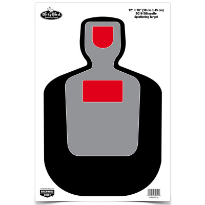 Birchwood Casey Dirty Bird 12"x18" BC-19 Silhouette Paper Target White Splatter Indoor/Outdoor Eight Pack 35717