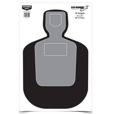 Birchwood Casey Eze-Scorer 12" x 18" Paper Target BC-19 Indoor/Outdoor 100 Pack 37007
