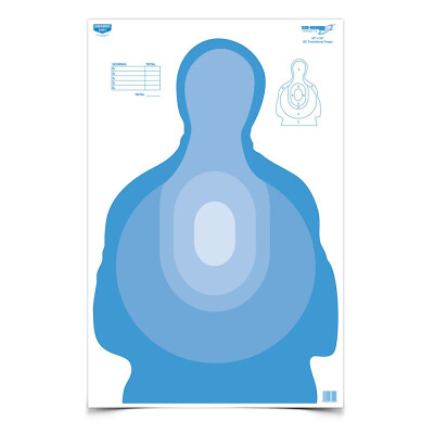 Birchwood Casey Eze-Scorer 23"x35" Transitional Blue Paper Target Indoor/Outdoor White 100 Pack 37024